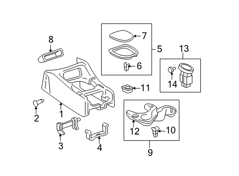 2004 Toyota Tundra Center Console Diagram 2 - Thumbnail