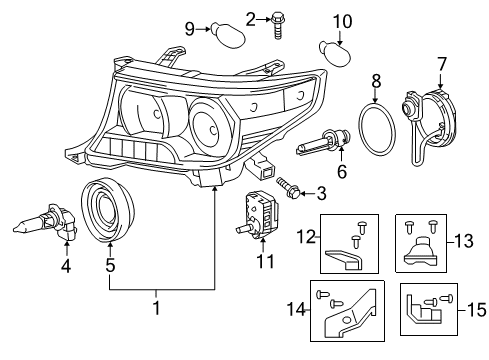 2013 Toyota Land Cruiser Bulbs Diagram 2 - Thumbnail