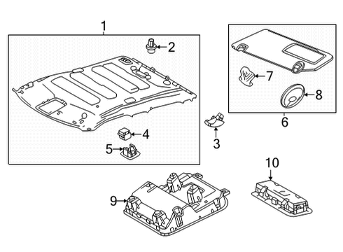 2022 Toyota Tundra Headliner Diagram 1 - Thumbnail