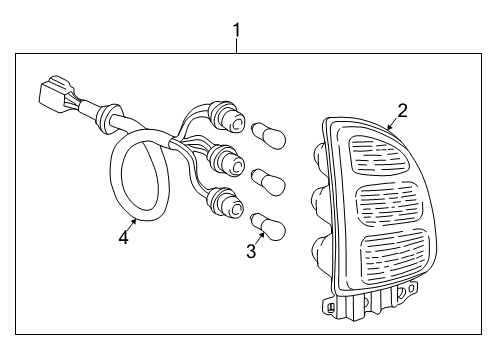 1998 Toyota RAV4 Tail Lamps Diagram