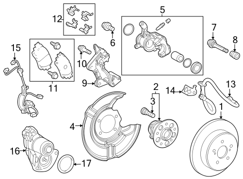 2023 Toyota Corolla Rear Brakes Diagram 3 - Thumbnail