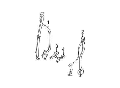 2004 Toyota Tacoma Seat Belt Diagram 2 - Thumbnail