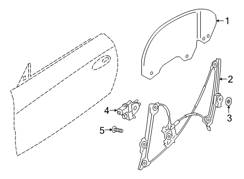 2020 Toyota GR Supra Glass - Door Diagram