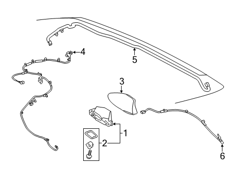 2022 Toyota C-HR Cord Sub-Assembly, ANTEN Diagram for 86101-F4B20