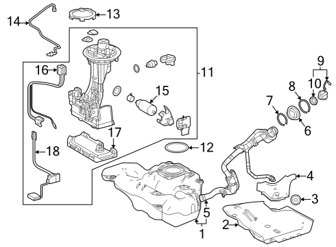 2023 Toyota Corolla TUBE SUB-ASSY, FUEL Diagram for 77209-12390