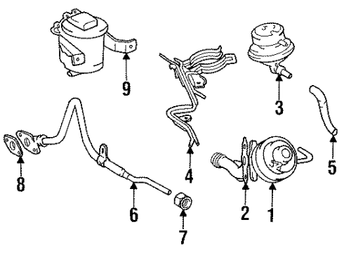 1992 Toyota Previa EGR System, Emission Diagram