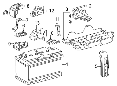 2022 Toyota Highlander Terminal Assembly, BATTE Diagram for 90982-05072