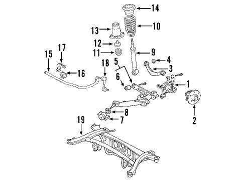 2006 Toyota Matrix Bracket Assy, Rear Suspension Arm, RH Diagram for 48060-32040