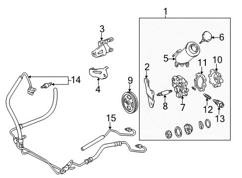 1995 Toyota Tacoma Tube Assy, Pressure Feed Diagram for 44410-04030