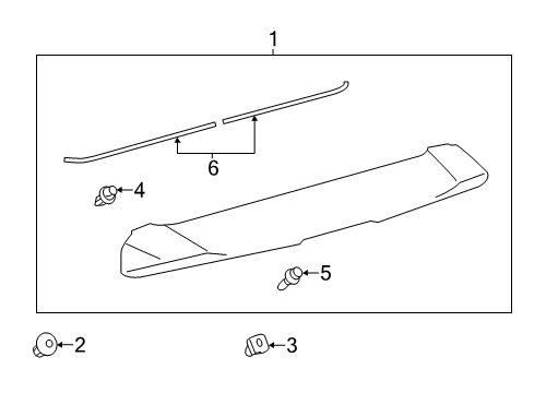 2013 Toyota Prius V Rear Spoiler Diagram