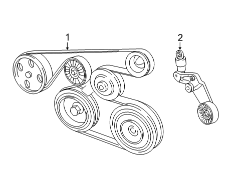 2003 Toyota Matrix Belts & Pulleys, Cooling Diagram