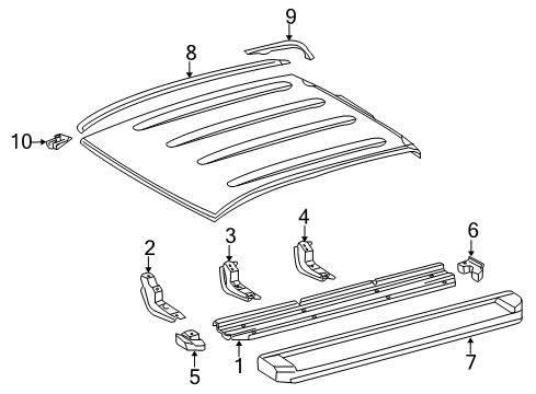 2021 Toyota Tundra Exterior Trim - Cab Diagram