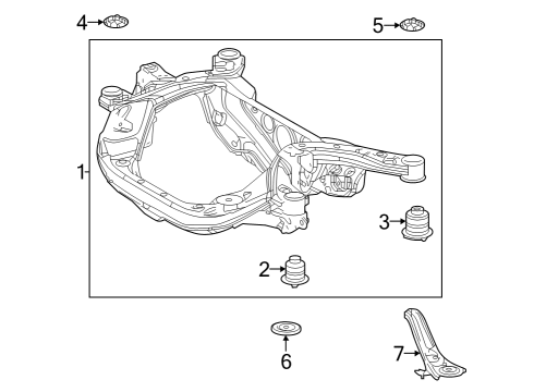 2023 Toyota bZ4X Suspension Mounting - Rear Diagram