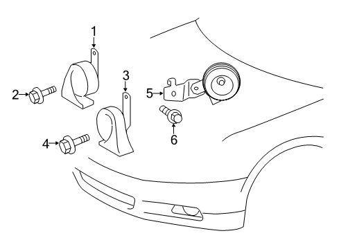 2014 Toyota Camry Horn Diagram 2 - Thumbnail