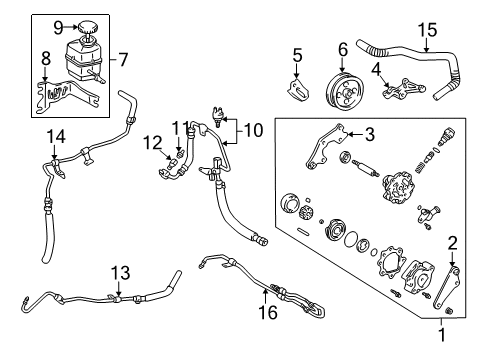 2003 Toyota Solara P/S Pump & Hoses, Steering Gear & Linkage Diagram 3 - Thumbnail