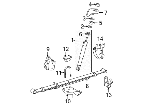 2007 Toyota Tacoma Cushion, Rear Shock ABSORBER Diagram for 90540-A0007