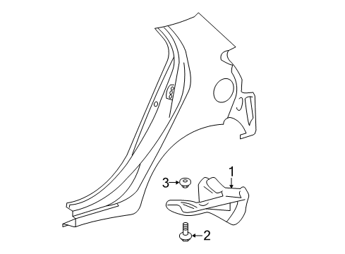 2017 Toyota Yaris Exterior Trim - Quarter Panel Diagram 2 - Thumbnail