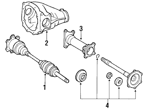 1992 Toyota Pickup Front Axle & Carrier Diagram