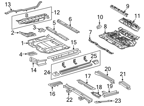 2011 Toyota Highlander Seat Belt Anchor, Passenger Side Diagram for 57805-48050