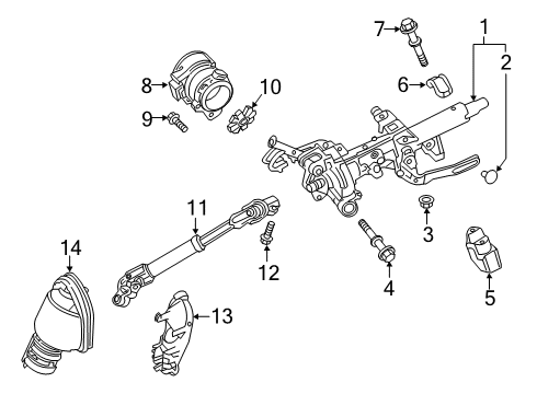 2019 Toyota Corolla Steering Column & Wheel, Steering Gear & Linkage Diagram 4 - Thumbnail