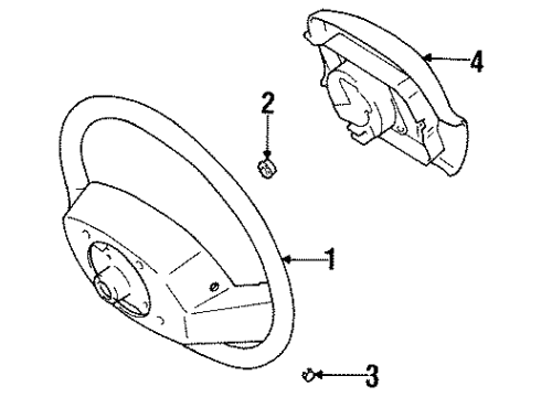 1999 Toyota Avalon Wheel Assembly, Steering Diagram for 45100-07080-E0