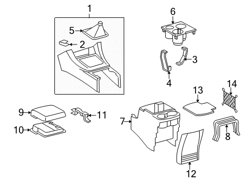 2009 Toyota Tacoma Console Diagram 2 - Thumbnail