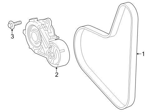 2023 Toyota GR Corolla Belts & Pulleys Diagram