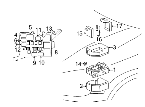 2000 Toyota Echo Window Defroster Diagram 2 - Thumbnail