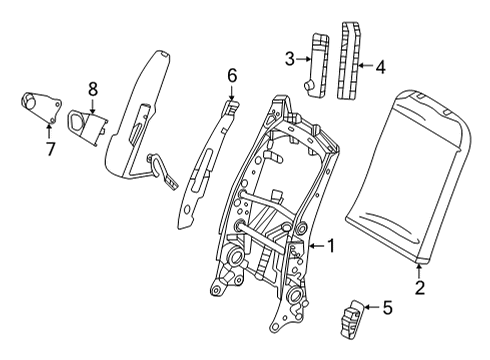 2023 Toyota Sienna Second Row Seats Diagram 9 - Thumbnail