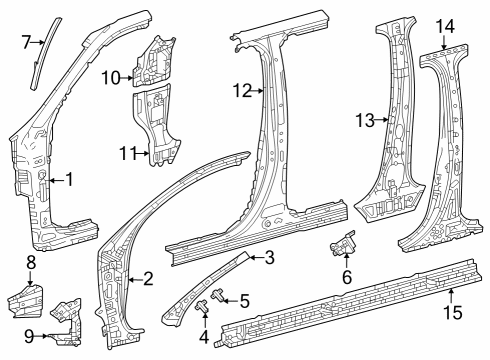 2024 Toyota Sequoia WEATHERSTRIP, CTR PI Diagram for 67865-0C050