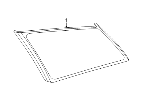 2008 Toyota Matrix Quarter Panel - Glass & Hardware Diagram