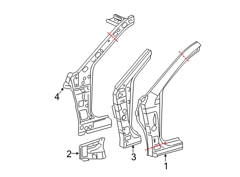 2014 Toyota Camry Hinge Pillar Diagram 1 - Thumbnail