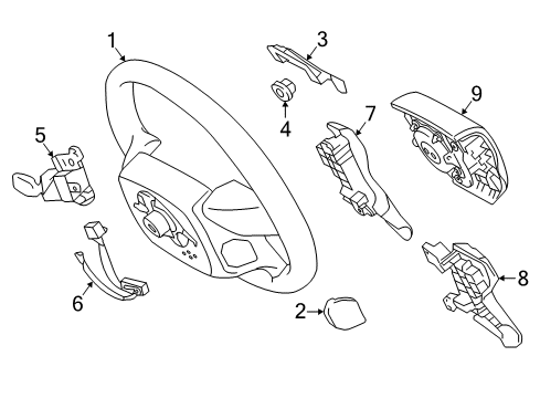 2018 Toyota Tacoma Steering Column & Wheel, Steering Gear & Linkage Diagram 4 - Thumbnail