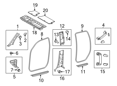 2019 Toyota Tundra Interior Trim - Cab Diagram 3 - Thumbnail