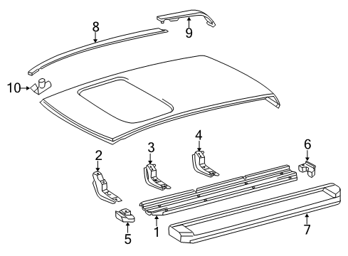 2018 Toyota Tundra Spacer, Step Arm, LH Diagram for 51724-0C010