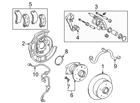 2002 Toyota Avalon Brake Components Diagram