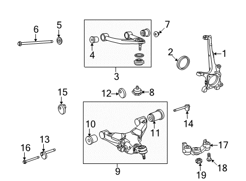 2015 Toyota Sequoia Bush, Lower Arm Diagram for 48654-0C010