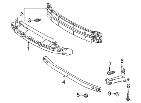 2023 Toyota Venza Bumper & Components - Front Diagram 2 - Thumbnail