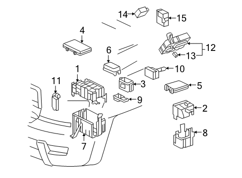 2012 Toyota FJ Cruiser Electrical Components Diagram