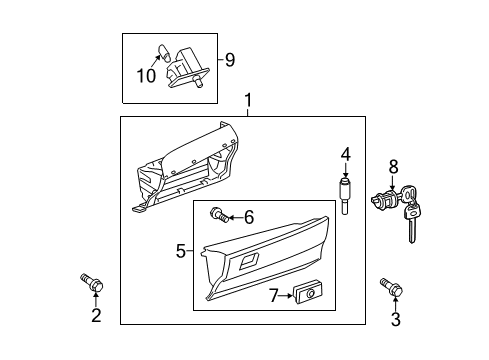 2010 Toyota Camry Glove Box Diagram 1 - Thumbnail