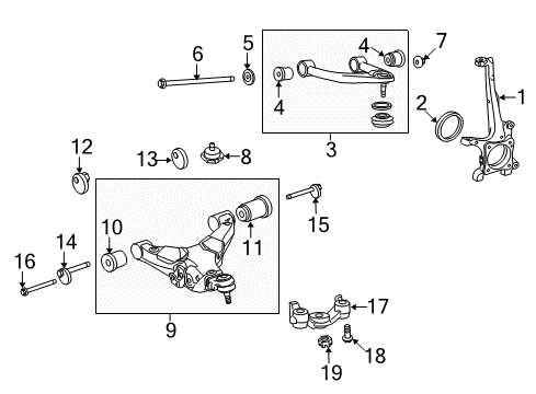 2020 Toyota Tundra Front Suspension Components Diagram 2 - Thumbnail