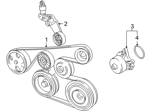 1999 Toyota Corolla Belts & Pulleys, Maintenance Diagram