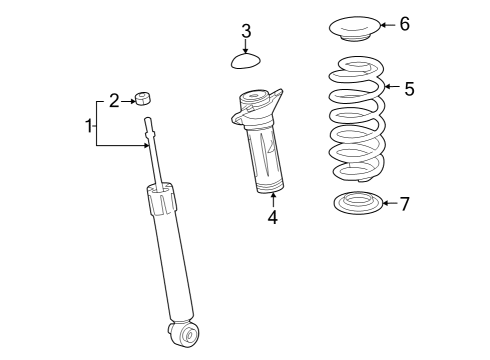 2023 Toyota bZ4X Shocks & Components - Rear Diagram 2 - Thumbnail