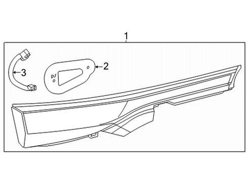 2021 Toyota Mirai LAMP ASSY, RR, LH Diagram for 81590-62041