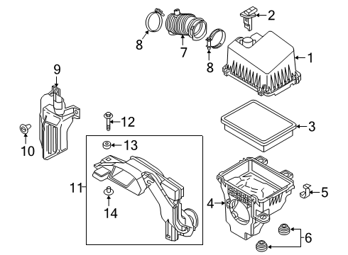 2020 Toyota Yaris Air Intake Diagram