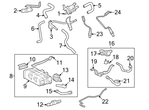 2023 Toyota Sequoia CANISTER ASSY, CHARC Diagram for 77740-0C140