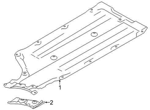 2023 Toyota GR86 Under Cover & Splash Shields Diagram