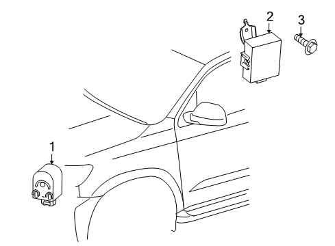 2018 Toyota Sequoia Transmitter Assembly, Do Diagram for 89070-0C060