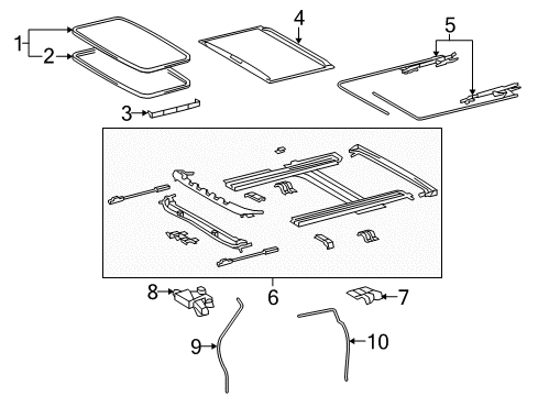 2020 Toyota Tundra Sunroof, Body Diagram