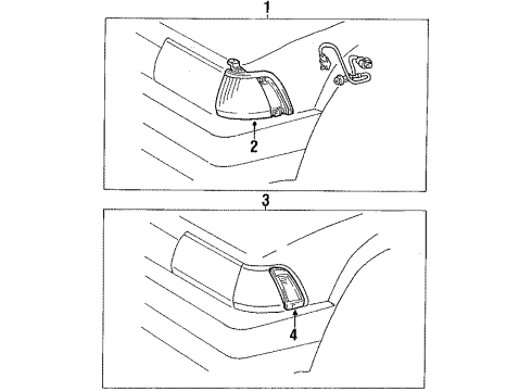 1987 Toyota Corolla Lamp Assy, Parking & Clearance, RH Diagram for 81610-02010